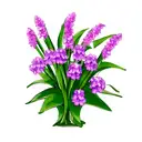 purple hyacinth tattoo design idea