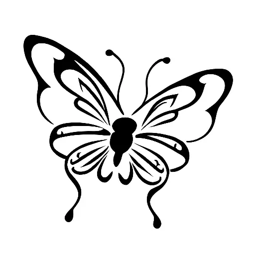 3 butterfly flying  tattoo design idea