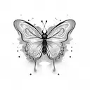3 butterfly flying  tattoo design idea