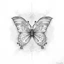 3 butterfly flying  tattoo design idea