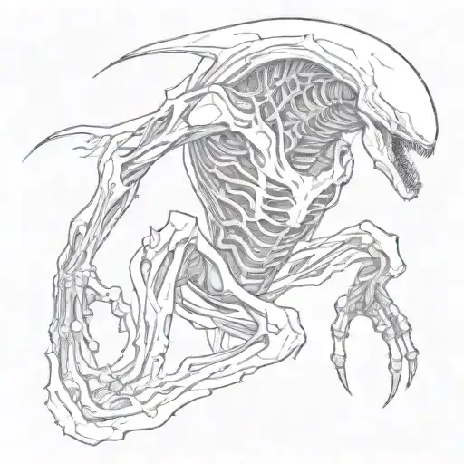 xenomorph Alien movie tattoo design idea