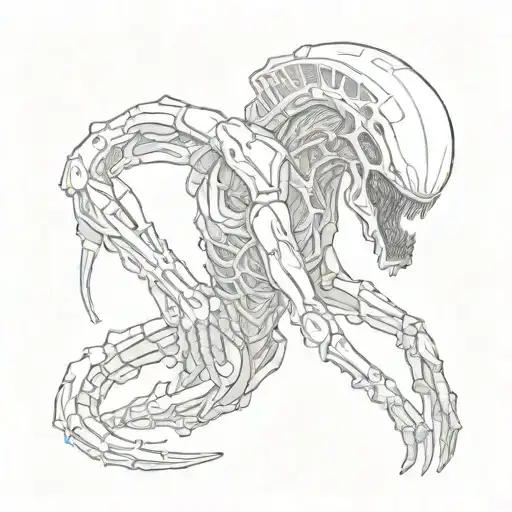 xenomorph Alien movie tattoo design idea