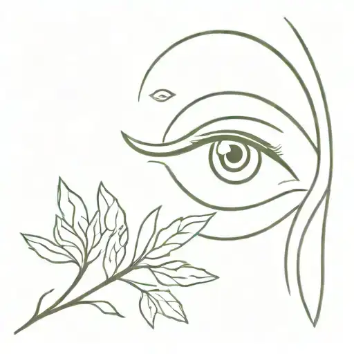 eye sunbeams bayleaf tattoo design idea