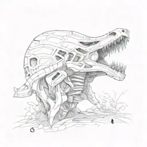 predator mask tattoo design idea