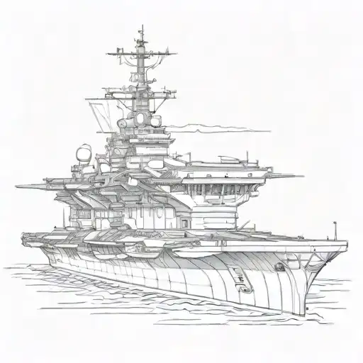 aircraft carrier tattoo design idea