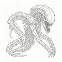 xenomorph Alien movie tattoo design idea