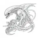 xenomorph Alien movie tattoo design idea