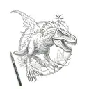 Jurassic park tattoo design idea