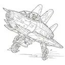 french Bulldog piloting a Fighter jet tattoo design idea