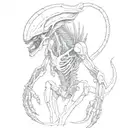 xenomorph Alien movie scenes tattoo design idea