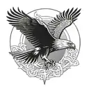 Eagle soaring tattoo design idea