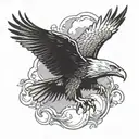 Eagle soaring tattoo design idea