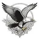 Eagle soaring tattoo design idea
