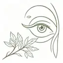 eye sunbeams bayleaf tattoo design idea