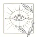 eye sunbeams bayleaf tattoo design idea
