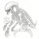 xenomorph Alien movie scenes tattoo design idea