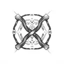 A forearm cross with last name tattoo design idea