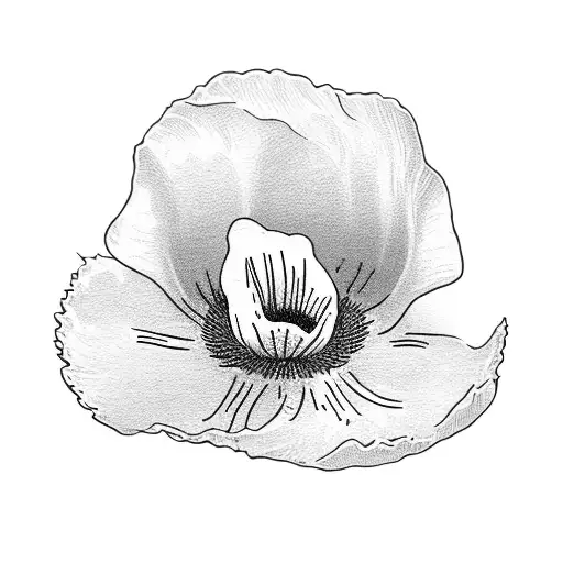 morning glory poppy and snowdrop flowers all in a small bunch thin and dainty tattoo design idea