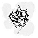 Desert rose tattoo design idea