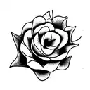 Desert rose tattoo design idea