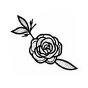 Desert rose tattoo design idea