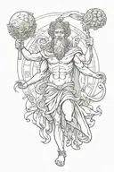pagan gods Olympus tattoo design idea