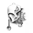 mechanic tools tattoo design idea