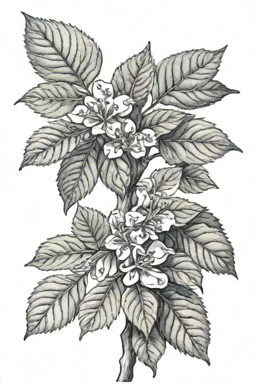 walnut tree tattoo design idea