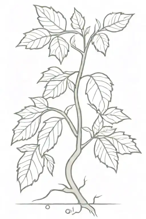 walnut tree tattoo design idea