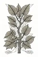 walnut tree tattoo design idea