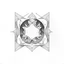 crescent mountain ocean  tattoo design idea