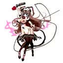 nude hentai maid girl in chains tattoo design idea