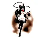 the nude hentai maid girl is chained tattoo design idea
