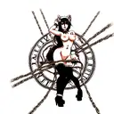 the nude hentai maid girl is chained tattoo design idea