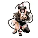 the nude hentai maid girl is chained tattoo design idea
