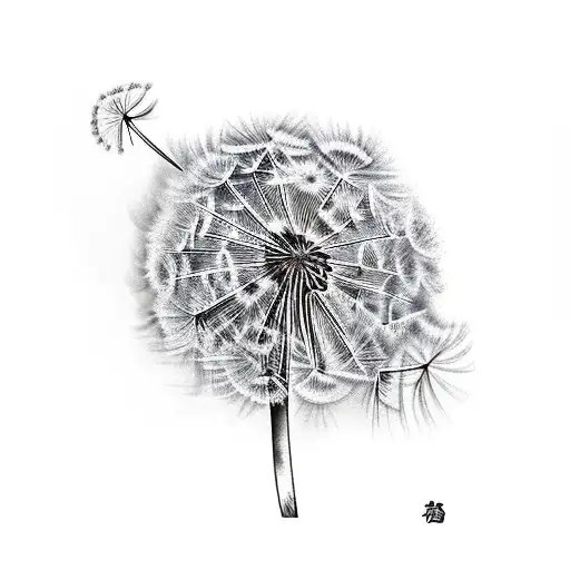 dandelion fluff tattoo design idea