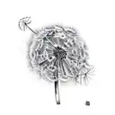 dandelion fluff tattoo design idea