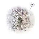 dandelion fluff tattoo design idea