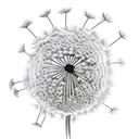 dandelion fluff tattoo design idea