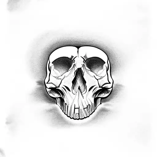 snake inside a skull tattoo design idea