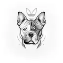 American bully tattoo design idea