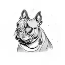 American bully tattoo design idea