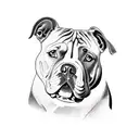 American bully tattoo design idea