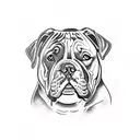 American bully tattoo design idea