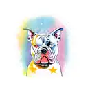 American bully tattoo design idea