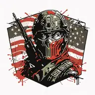 us Army Green beret communications sergeant reaper tattoo design idea