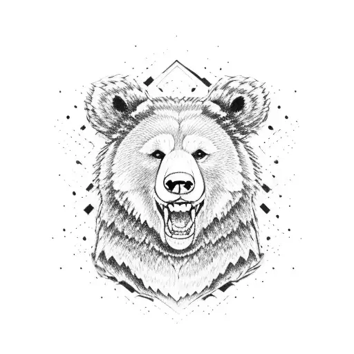 UCLA bruin, UC Berkeley golden bear, brown university bear in shounen style tattoo design idea