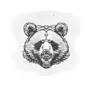 3 bears : UCLA bruin, UC Berkeley golden bear, brown university bear in manga style tattoo design idea