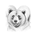 3 bears : UCLA bruin, UC Berkeley golden bear, brown university bear in manga style tattoo design idea