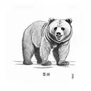 3 bears : UCLA bruin, UC Berkeley golden bear, brown university bear in manga style tattoo design idea
